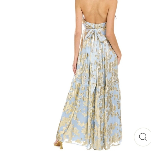 ML Monique Lhuillier Women's Blue Metallic Fil Coup Silk-blend Chiffon  Halterne is available for purchase on au PAY Market - Imported Goods Online  Store Co.Ltd. | au PAY Market - Online Shopping